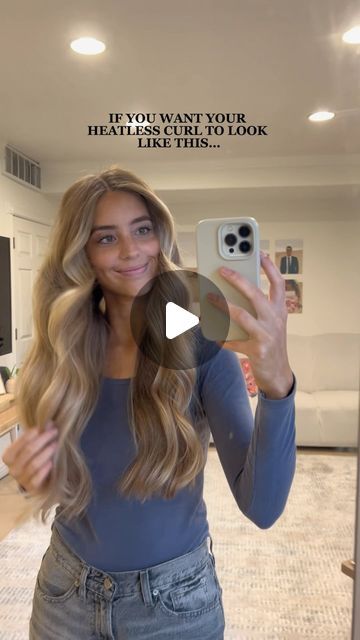 Maddy Millard on Instagram: "My go to 🙌🏻😁

#hair #hairinspo #hairtutorial #hairstyles #utah #heatlesscurls #heatlesshair #curls #hairtrends #hairtips" Utah Curls Tutorial, Maddy Millard, Utah Curls, Utah Hair, Curl Tutorial, Big Curls, Heatless Hairstyles, Heatless Curls, Hair Styling