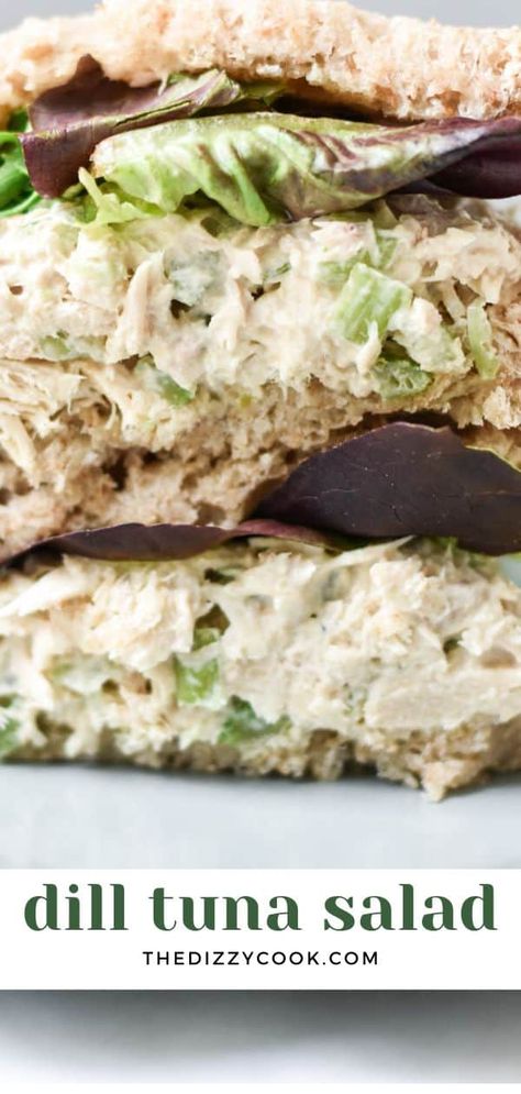 Dill Tuna Salad Recipe, Tuna Salad With Dill, Tuna Salad With Dill Relish, Tuna Salad Recipe No Celery, Dill Tuna Salad, Tuna Salad No Celery, Migraine Recipes, Yellowfin Tuna Salad Recipe, Chop Salad