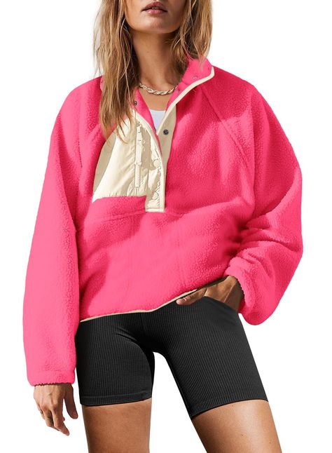 PRICES MAY VARY. Material: Yanekop fuzzy jackets for women used super soft sherpa fleece fabric, comfortable and skin-friendly, our womens sherpa pullover will definitely keep you warm all day, it's a must have womens winter clothes Design: The button down sherpa outerwear is true to size, please make sure to refer to the size chart down the page. The sherpa pullover womens in relaxed fit cut can help you hide your little tummy and flaw, adds more chic and stylish element Features: Womens fleece Winter Clothes Design, Fuzzy Jackets, Womens Sherpa Jacket, Outfits Athletic, Womens Sherpa, Fleece Cardigan, Button Down Sweater, Fleece Jacket Womens, Pleated Tennis Skirt