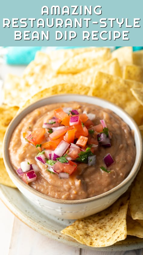 Cold Bean Dip, Homemade Bean Dip, Mexican Bean Dip, Easy Bean Dip, Canned Beans Recipe, Refried Bean Dip, Bean Dip Recipe, Bean Dip Recipes, Homemade Beans