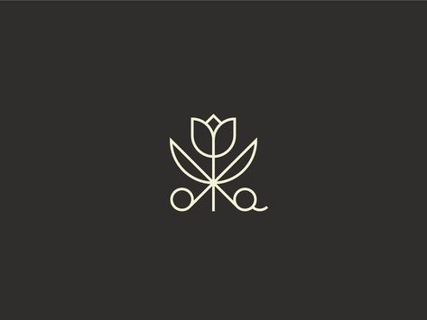 Hair Stylist Logo Design, Hairdresser Logo, Hair Logo Design, Flower Scissors, Minimal Flower, Makeup Logo Design, Barber Logo, Hair Stylist Logo, Hair Salon Logos