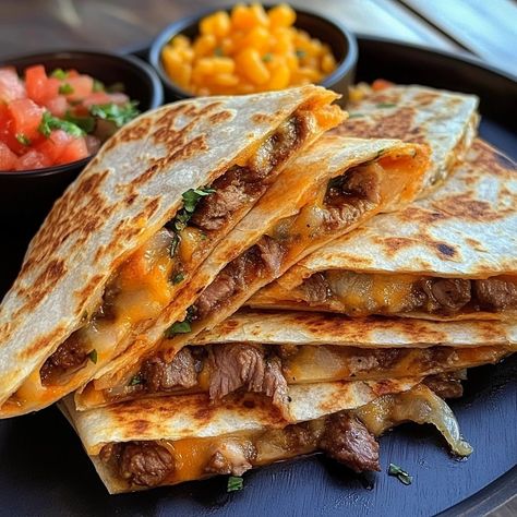 There’s nothing quite like a warm, cheesy Steak Quesadilla to brighten up a weekday evening—or ... Read More Beef Quesadillas Easy, Healthy Steak Quesadilla, Steak Quesadillas Recipes, Roast Beef Quesadillas, Carne Asada Quesadilla, Steak Casadillas, Blackstone Quesadilla Recipes, Steak Quesadilla Recipe Easy, Jalapeno Quesadilla