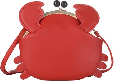 Crab Bag, Iphone Purse, Shell Purse, Novelty Purses, Animal Bag, Disney Handbags, Disney Bag, Tote Handbag, Travel Wallets