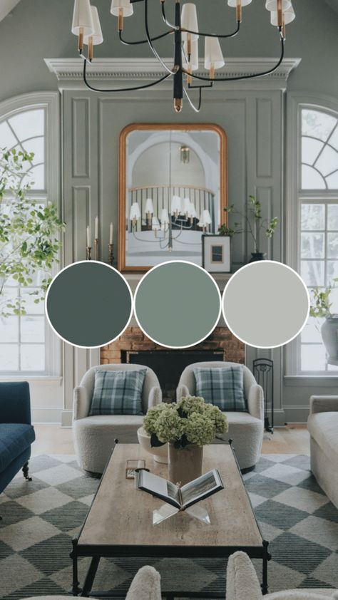 Color Theory in Home Design: Understanding The Basics - Chris Loves Julia Green Monochromatic Room, Farrow And Ball Pigeon, Monochromatic Living Room, Dining Room Colour Schemes, Monochromatic Room, Color Palette Living Room, Warm Color Schemes, Decor Color Palette, Dining Room Paint