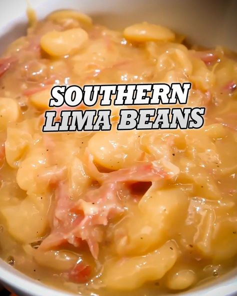 Southern Lima Bean Recipes, Baby Lima Beans Crockpot, Southern Style Cabbage Soul Food, Southern Style Lima Beans, Sunday Dinner Ideas Soul Food Southern, Chitterlings Recipe Soul Food, Soul Food Dinner Party, Lima Beans And Ham, Soul Food Recipe