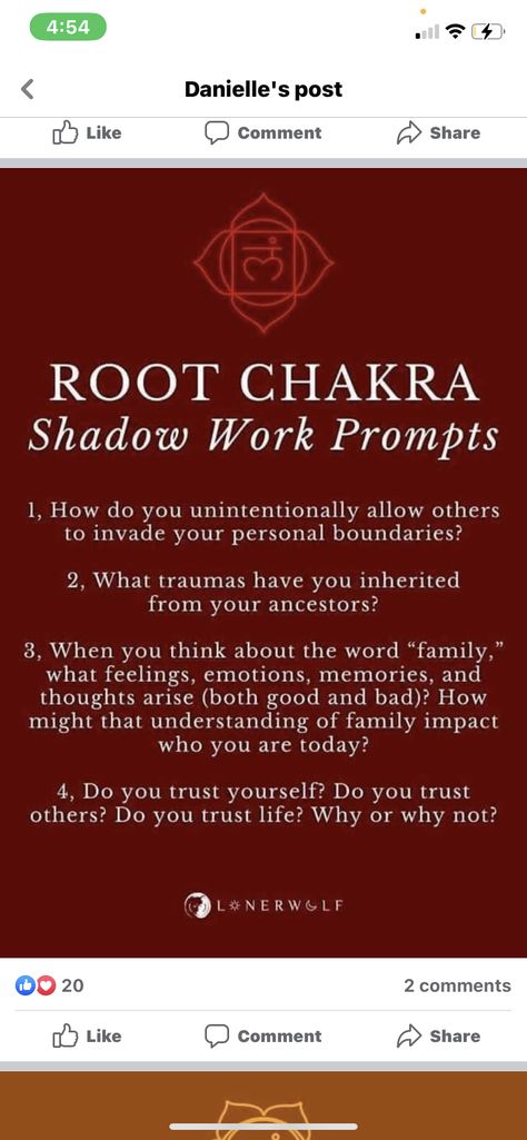 Root Chakra Shadow Work, Root Chakra Shadow Work Prompts, Chakra Shadow Work Prompts, Chakra Shadow Work, Shadow Work Prompts, Chakra Affirmations, Personal Boundaries, Therapy Worksheets, Word Families