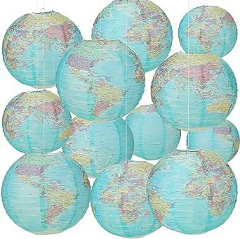 Retisee 12 Pcs 10 Inch Around the World Decorations Globe Hanging Paper Lantern Travel Themed Party Decorations World Map Classroom Decorations Earth Day Decorations for Home Earth Theme Party Decor Earth Theme Party, Around The World Decorations, Earth Day Decorations, World Decorations, Around The World Theme, Hanging Paper Lanterns, Travel Party Theme, Earth Globe, Travel Globe