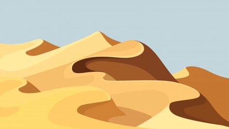 Nature Cartoon, Desert Style, Cartoon Sun, Desert Landscape, Abstract Nature, Desert Landscaping, Sand Dunes, Cool Cartoons, Cartoon Style