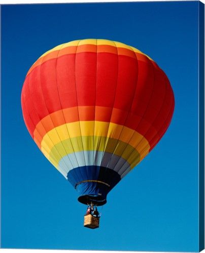 Great Art Now - Low angle view of a hot air balloon in the sky (Blue), New Mexico, Rainbow Canvas Wall Art Hot Air Balloons Art, Balloons Photography, Balloon Pictures, Colorado Vacation, New Mexico Usa, Big Balloons, Rainbow Sky, Air Balloon Rides, Albuquerque New Mexico