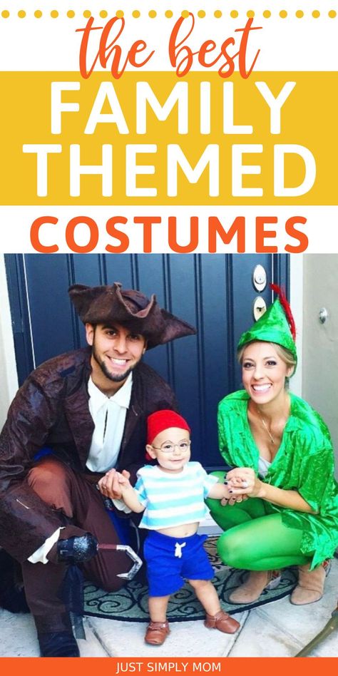 Costumes You Can Make At Home, Family Costumes For 3, Matching Family Halloween Costumes, Halloween Costumes You Can Make, Mom Halloween Costumes, Toddler Boy Halloween Costumes, Themed Costumes, Old Halloween Costumes, Mom Costumes