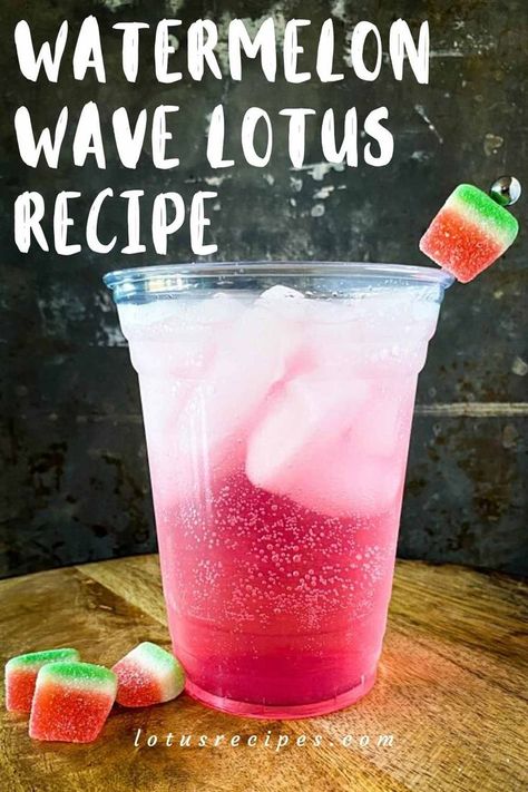 watermelon wave lotus recipe-pin image Blue Lotus Energy Drink Recipes, Lotus Energy Drink Combinations, Lotus Energy Drink Recipes, Lotus Drink Recipes, Lotus Energy Drink Flavors, Lotus Energy Drink Ideas, Lotus Drink Flavors, Lotus Drink Ideas, Lotus Recipes