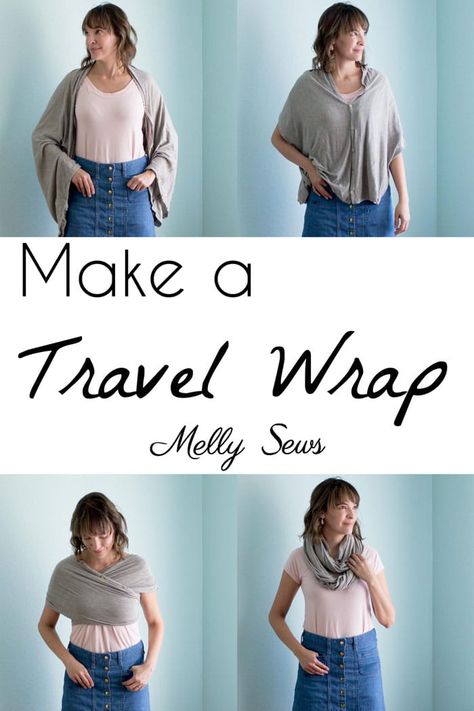 How to Sew a Travel Wrap Travel Dresses, Melly Sews, Fat Quarter Projects, Travel Wrap, Sew Ins, Beginner Sewing Projects Easy, Sew Easy, Leftover Fabric, Fabric Baskets