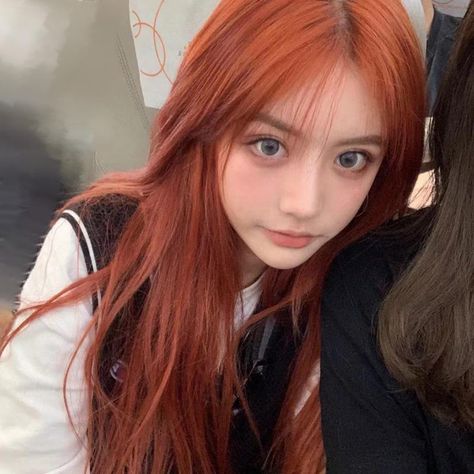 Harajuku orange straight wig YV43017 | Youvimi Red Hair Inspo, Ginger Hair Color, Inspiration Tattoos, Foto Poses, Dye My Hair, Long Straight Hair, Hair Inspiration Color, Long Wigs, Orange Hair