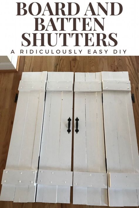 Board And Batten Farmhouse, Inside Shutters, Diy Window Shutters, Window Shutters Diy, Diy Interior Shutters, Shutters Indoor, Shutters Interior, Indoor Shutters, Farmhouse Shutters