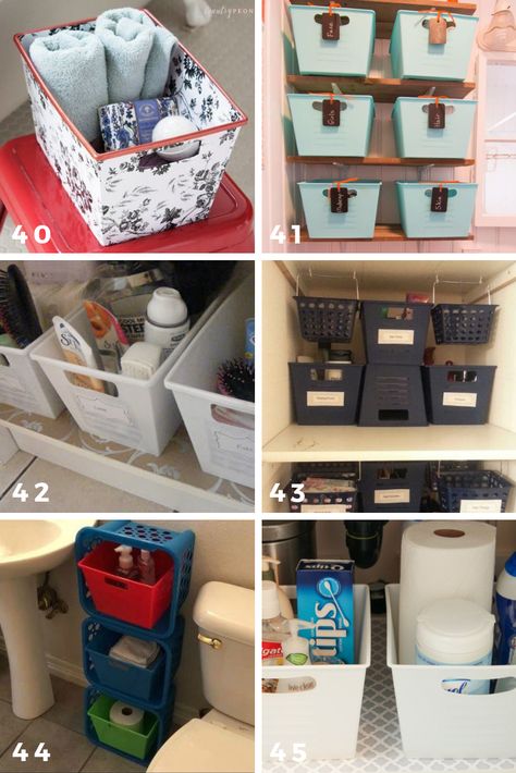 Are you ready to organize your entire house on a budget? Check out these 65 ways to use Dollar Tree storage bins to keep your home organized! #organization #tips #dollarstoreorganization House Organisation Storage Bins, Dollar Tree Basket Organization, Breakroom Organization Ideas, Dollar Tree Storage Diy, Dollar Tree Home Organization, Dollar Tree Bathroom Organization, Dollar Tree Storage Bins, Dollar Store Bins, Dollar Tree Storage