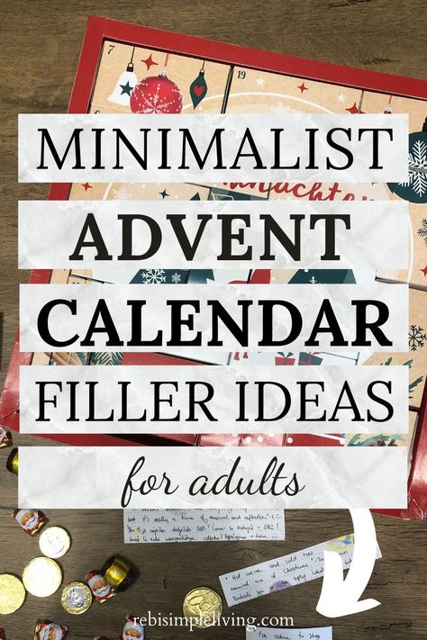 minimalist advent calendar filler ideas for adults Diy Advent Calender Filler Ideas, Advent Calendar What To Put In, Quick Advent Calendar Ideas, Christmas Diy Advent Calendar Ideas, Small Gifts Advent Calendar, Alternative Advent Calendar Ideas, Fillable Advent Calendar, Advent Calendar For Her, Christmas Countdown Ideas For Adults