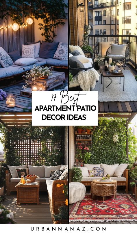 Transform your outdoor space with 17 Apartment Patio Decor Ideas on a Budget! Whether you have a small balcony or a cozy patio, these affordable decor ideas will help you create a relaxing and stylish atmosphere without breaking the bank
​ Renter Friendly Deck Ideas, Apartment Patio Ideas, Apartment Patio Decorating Ideas, Patio Decor Ideas, Cozy Patio, Trendy Diy, Apartment Patio Decor, Apartment Patio, Affordable Decor