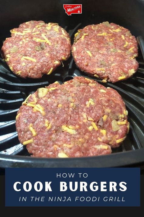 Ninja Foodie Hamburger Recipes, Food Ninja Air Fryer Max Xl Recipes, Hamburger Ninja Foodi Recipes, Hamburgers In Ninja Foodi Grill, Ninja Air Fryer Grill Recipes, Ninja Foodi Hamburger Recipes, Hamburgers In Ninja Foodi, Ninja Foodi Burgers, Ninja Foodi Hamburgers