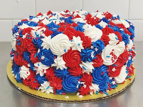 Fourth of July Cake Make and Take - JAX Cooking Studio Debbie Cakes, Fireworks Cake, Patriotic Cake, Fourth Of July Cakes, Cakes To Make, 4th Of July Cake, Little Debbie, 4th Of July Desserts, Fourth Of July Food