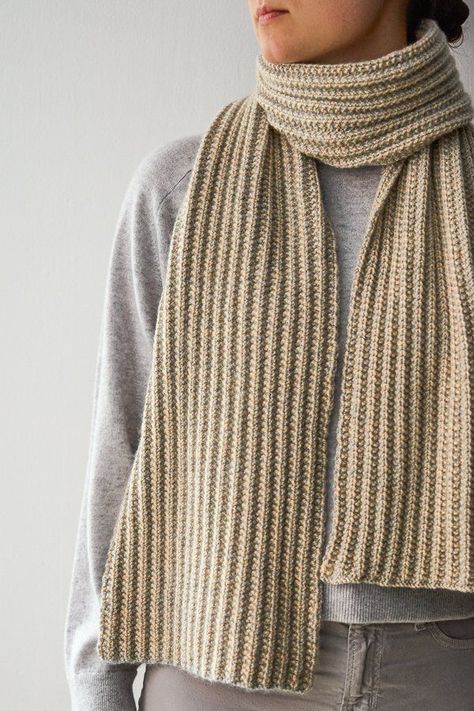 Stripe scarf knit