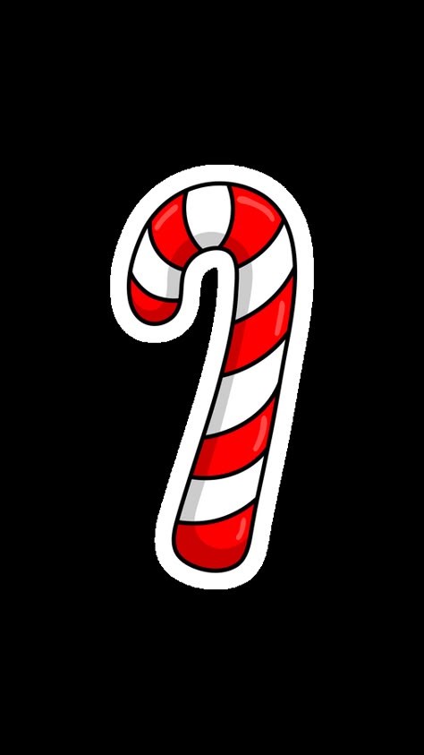 Here you see the classic white-red candy cane - one of the main attributes of Christmas and winter holidays. As you know, the candy from our White-Red Candy Cane Sticker is just sugar colored in... How To Paint A Candy Cane, Candy Cane Rock Painting, How To Draw A Candy Cane, Candy Cane Doodle, Candy Canes Drawing, Christmas Candy Drawing, Candy Cane Pictures, Candy Cane Painting, Candy Cane Cartoon