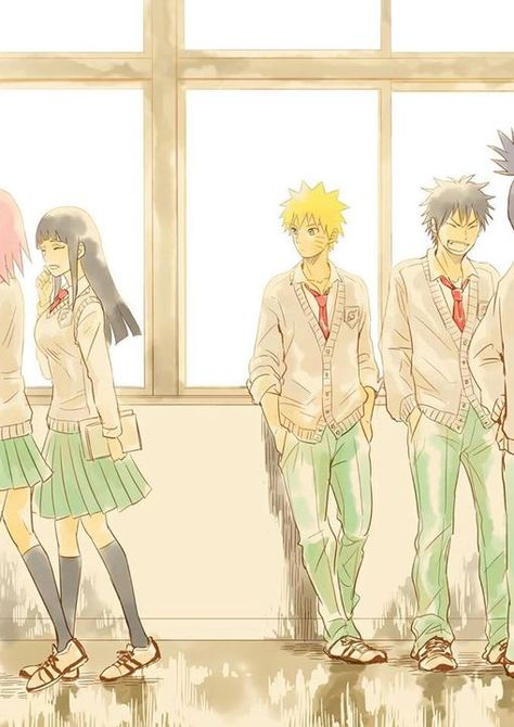 (1) 🌺IMÁGENES NARUHINA🌺 - 🎍X🎍 - Wattpad Naruto High School, Skirt Sneakers, Nara Shikamaru, Hands In Pockets, Uniform Shoes, Naruto Y Hinata, School Uniform Shoes, Naruto Couples, Naruto Teams