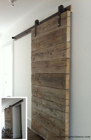 Plank Door, Living Room New York, Custom Barn Doors, Barn Door Kit, Barn Board, Door Kits, Rustic Living, Interior Barn Doors, Rustic Living Room