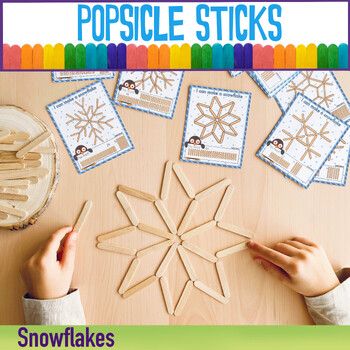 Snowflakes Popsicle Sticks Activity is a fun and creative resource for children to make their own snowflakes using popsicle sticks. This activity includes printable templates with various snowflake designs that children can replicate using popsicle sticks. The resource is perfect for parents or educators looking for an engaging and hands-on way to teach children about winter and snowflakes while promoting their creativity and fine motor skills.I hope that you enjoy them. Remember to leave feedba Popsicle Sticks Activities, Winter Fine Motor, Winter Kindergarten Activities, Popsicle Stick Snowflake, Early Explorers, Winter Activities Preschool, Dough Mats, Classroom Christmas, Winter Classroom