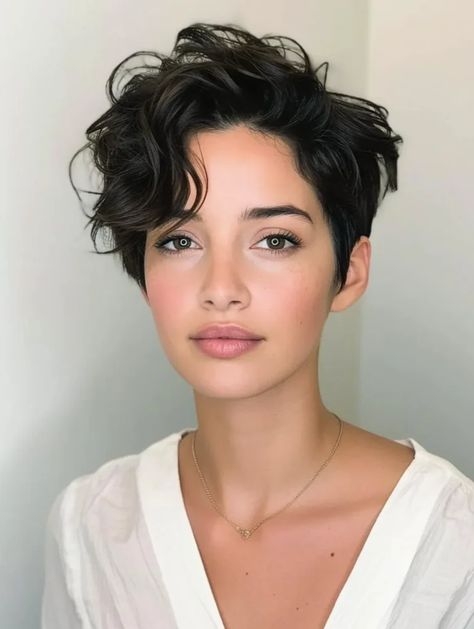 32 Haircuts for Wavy Hair that you should try in 2024 Pixie Cut Wavy Hair, Short Summer Haircuts, Curly Cuts, Short Wavy Haircuts, Thick Wavy Hair, Really Short Hair, Hair Inspiration Short, Short Curly Haircuts, Haircuts For Wavy Hair