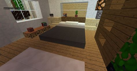 Bedroom - Minecraft Furniture Minecraft Modern Houses, Minecraft Modern House Designs, Modern Luxury Bedroom Furniture, Furniture Minecraft, Minecraft Modern Bedroom, Minecraft House Decorations, Bedroom Minecraft, Master Bed Ideas, Minecraft Creative