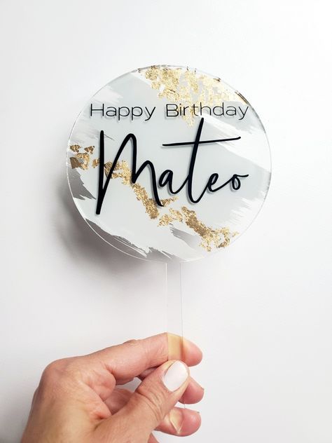 Plexiglass Ideas, Acrylic Projects, Wedding Cake Topper Acrylic, Acrylic Crafts, Cake Stencils, Cricut Cake, Cricut Birthday, Sweet Baby Names, Acrylic Signs