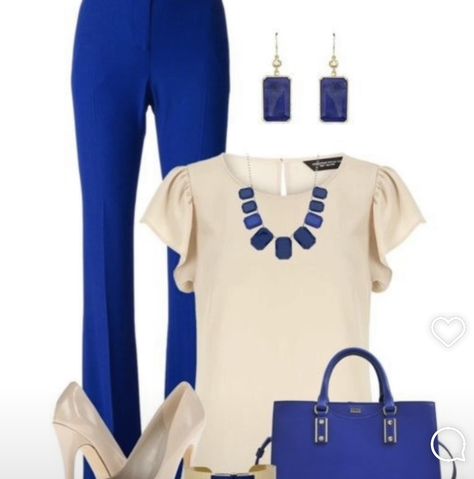 Light Blue Slacks Outfit Women, Royal Blue Pants Outfit, Royal Blue Pants, Blue Pants Outfit, Royal Blue Outfits, Mode Ab 50, Summer Work Outfits, Stylish Work Outfits, Classy Casual Outfits