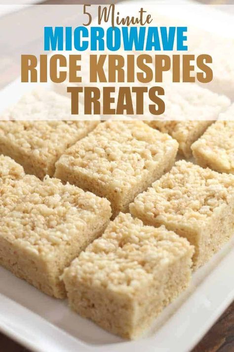 Microwave Rice Krispie Treats, Rice Cereal Treats, Microwave Rice, Krispie Treats Recipe, Rice Krispies Treats, Rice Recipes For Dinner, Krispies Treats, Cereal Treats, Rice Cereal