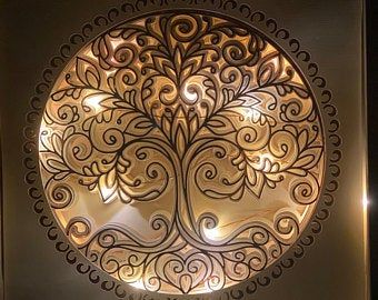 Shadow Box Kunst, Tree Of Life Svg, Tree Of Life Wall Decor, Layered Paper Art, Art Cricut, Svg Tree, Glowforge Projects, Jennifer Brown, Paper Art Projects