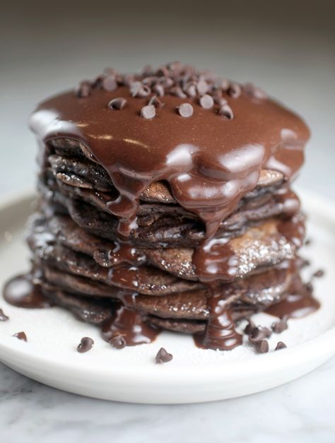 Pancake Recipe Without Milk, Chocolate Pancake Recipe, Double Chocolate Pancakes, Chocolate Pancake, White Cake Recipe, Chocolate Waffles, Cream Scones, Chocolate Pancakes, Cake Pop Recipe