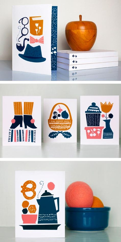 Darling Clementine new designs, featured on Famille Summerbelle. @Jessica Suzuki these are so cute! How big are they? Orange Illustration Graphics, Illustrated Stationary, Stationary Illustration, Petroleum Blue, Darling Clementine, Enjoy Your Weekend, Stationary Design, Colour Combo, Pretty Designs