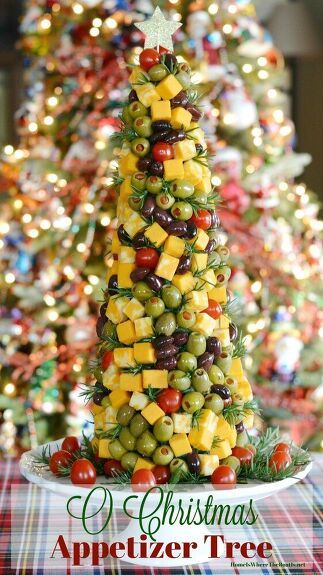 Sure to impress your family and friends as a centerpiece of your party or buffet! As fun to make as it is to eat, you can customize an appetizer tree to your taste, using cheese, meat, olives, cherry tomatoes, or any antipasto item that you can skewer with a toothpick! Start with a floral styrofoam cone, I found mine at Michaels. The styrofoam cones come in assorted sizes so you can scale this appetizer tree up or down to suit your crowd. Mine was 4 7/8 inches x 17 7/8 inches. The… Appetizer Tree, Best Christmas Appetizers, Christmas Appetizer, Festive Appetizers, Christmas Appetizers Party, Easy Entertaining, Christmas Greenery, Holiday Appetizers, Christmas Party Food