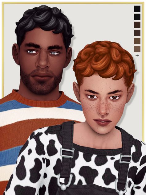 FANTINO | TS4 male & female hair | laeska on Patreon Ts4 Hair, Sims 4 Hair Male, Sims 4 Mm Cc, Tumblr Sims 4, Free Sims, Play Sims, Sims 4 Characters, Sims 4 Mm, Female Hair