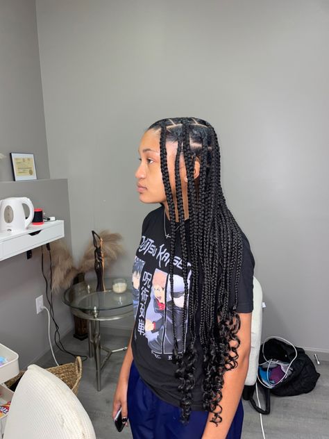 Long Coi Leray Braids With Curls, Corey Leray Braids, Large Long Knotless, Long Coi Leray Braids, Leray Braids, Coi Leray Braids, Braids Long, Braids Black, Coi Leray