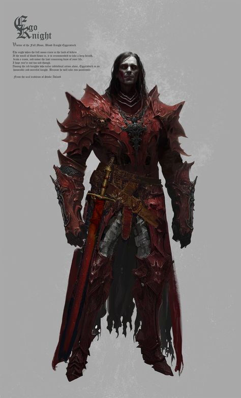 Blood Knight, Mood Painting, Vampire Counts, Red Knight, Vampire Art, Warhammer Art, 다크 판타지, Knight Art, The Full Moon