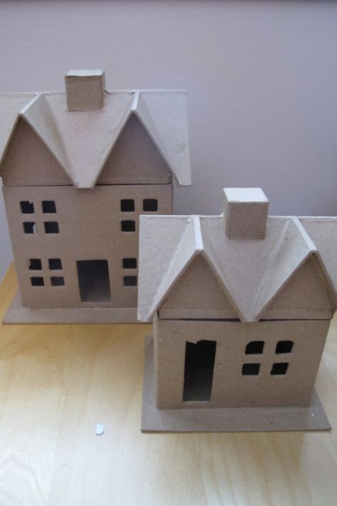 HOBBY LOBBY: Glitter House Cardboard Haunted House, Paper Mache House, Haunted House Diy, Dollhouse Supplies, Glitter House, Haunted House Decorations, Pumpkin Designs, Paper Mache Crafts, Glitter Houses