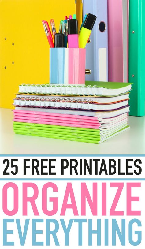 FREE printables to organize your whole life! Planer Organisation, Organizing My Life, Free Printables Organization, Gratis Printables, Home Binder, Organize Everything, Organize My Life, Home Management Binder, Organisation Hacks