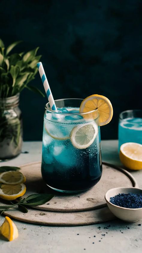 Spirulina Lemonade, Lemon Balm Uses, Spirulina Recipes, Detox Lemonade, Blueberry Drinks, Lemonade Cocktail Recipe, Superfood Smoothie Bowl, Spirulina Smoothie, Food That Causes Inflammation