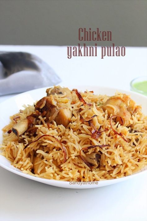 Yakni Pulao Chicken Recipe, Chicken Pulao Recipe Indian, Chicken Pulao Recipe Pakistani, Yakhni Pulao Chicken, Eggless Doughnut Recipe, Chicken Starters, Creative Cookery, Chicken Pulao Recipe, Yakhni Pulao