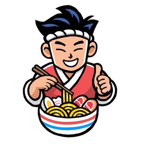 Japanese Chef Illustration, Upwork Logo, Sustainable Graphic Design, 2d Motion Graphics, Sleep Cartoon, Business And Advertising, Sleeping Man, Noodles Soup, Doll Drawing