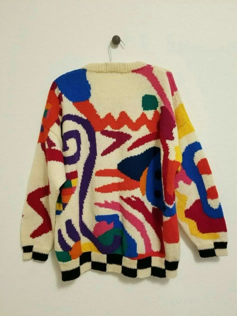 Art Sweater, Funky Outfits, Wool Art, Mode Vintage, Vintage Sweaters, Outfits Casuales, Sweater Weather, Aesthetic Clothes, Baby Fashion