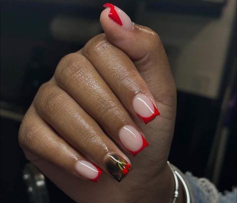 Gel Overlay Nails, Overlay Nails, Gel Overlay, Nails Red, Red Nails, Nail Inspo, Acrylic Nails, Nail Designs, Nails