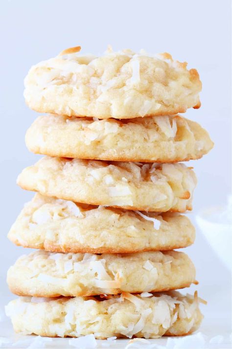 Dried Coconut Recipes, Coconut Cake Cookies, Easy Coconut Cookies 3 Ingredients, Coconut Flakes Recipe Desserts, Gluten Free Coconut Cookies, Coconut Cream Cookies, Coconut Cookies Easy, Coconut Butter Cookies, Coconut Sugar Cookies