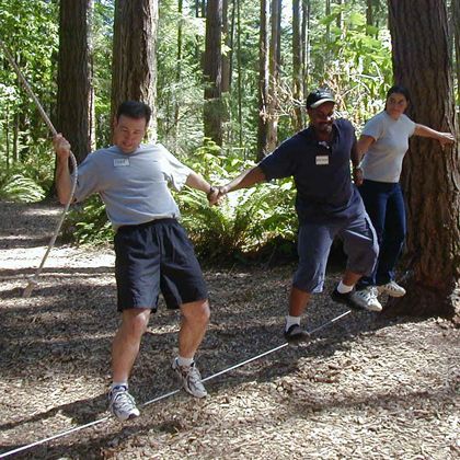 If space and time available, low ropes activities are a wonderful way for leadership skills to be developed within an individual or team.  Additionally, as the facilitator, you may be able to notice strengths of individuals and/or the team as a whole.  Through my personal experience with low ropes activities, they have been able to display the most progress within a group, while also allowing for personal strengths to be exposed. Low Ropes Course Ideas, Team Development Activities, Low Ropes Course, Boy Scout Activities, Teamwork Games, Personal Strengths, Survivor Party, Adventure Room, Team Building Activity