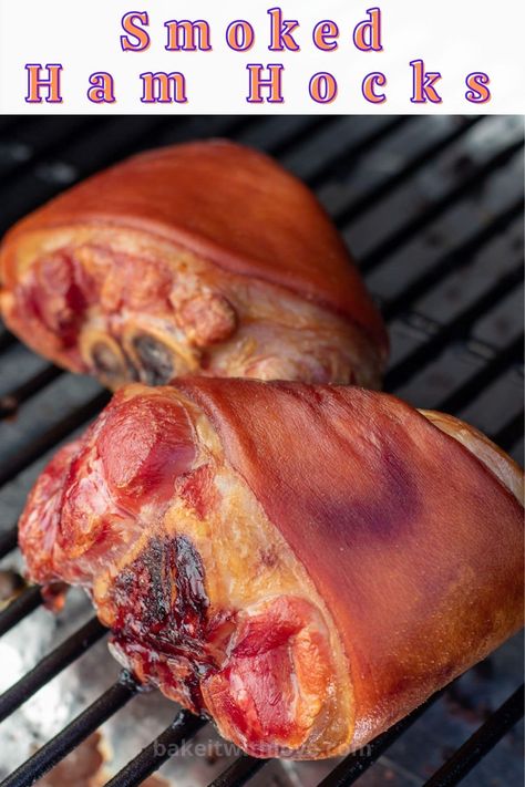 Delicious, freshly smoked ham hocks are the best to use in any recipe and they're as easy as can be to make! Smoked Ham Hocks, Smoked Hock Recipes, Smoked Ham Hocks Recipes, Cooking Ham Hocks, Smoked Pork Hocks, Smoked Ham Hock Recipes, Ham Hocks, Smoked Pork Hocks Recipe, Ham Hocks And Beans